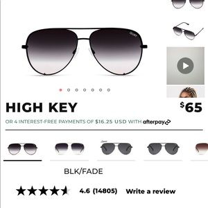 High key black fade sunglasses